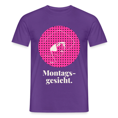 "Montagsgesicht. Art-déco-Motiv" Motiv-T-Shirt für Männer, Farbe Lila