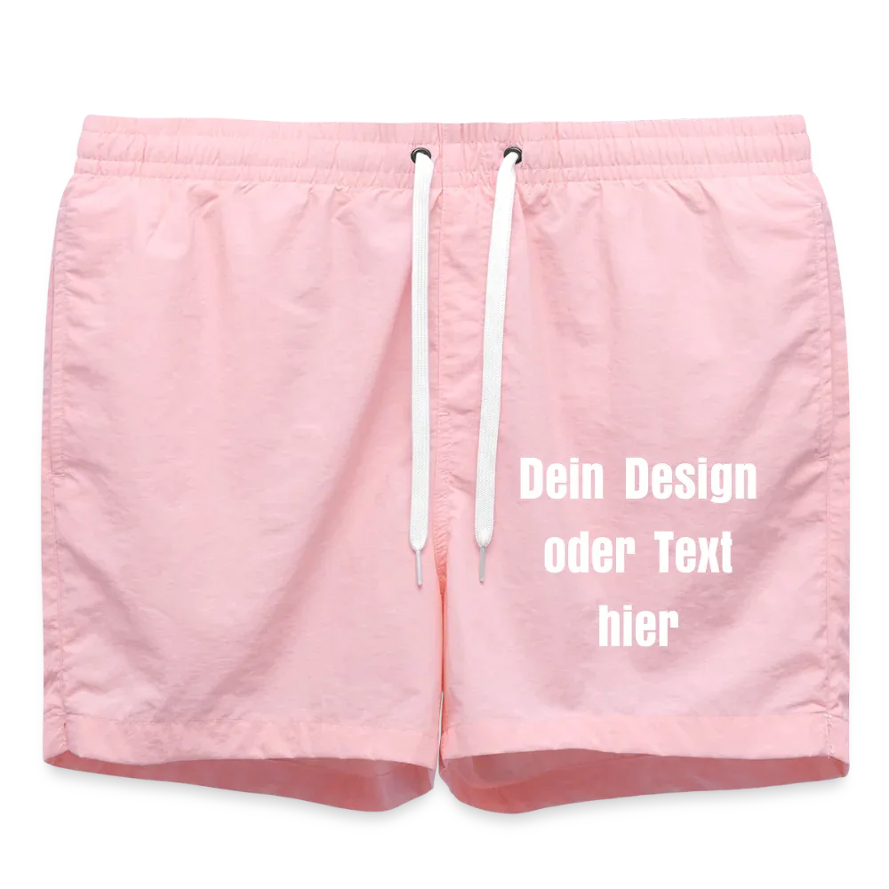 Badeshorts - personalisierbare Vorder- und Rückseite - Pink