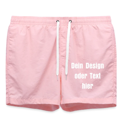 Badeshorts - personalisierbare Vorder- und Rückseite - Pink
