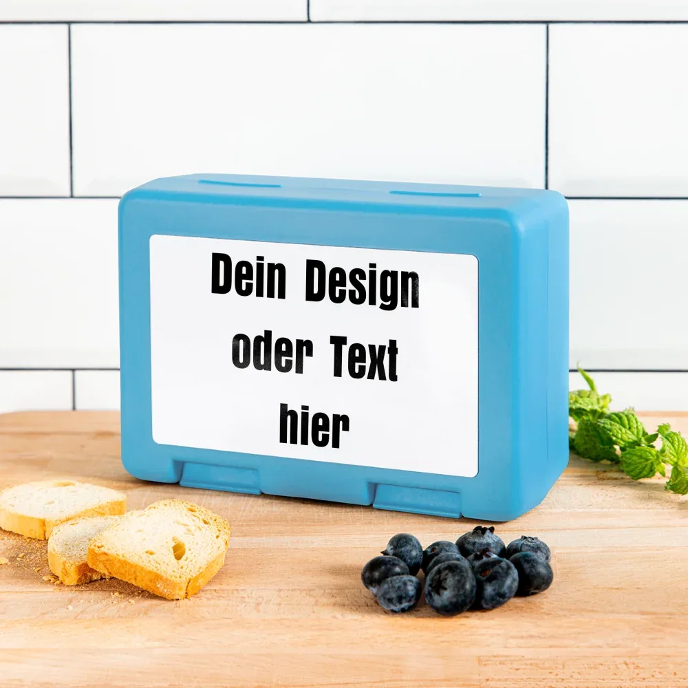 Brotdose - personalisierbar - Saphirblau