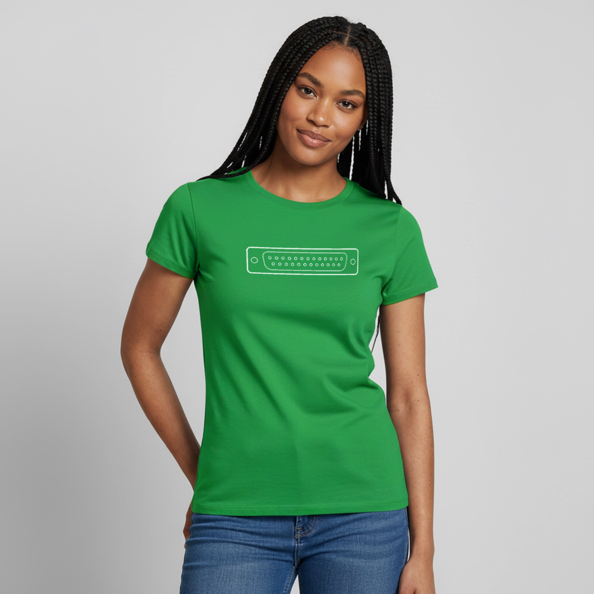 "LPT1" Motiv-T-Shirt für Frauen, Farbe Kelly Green