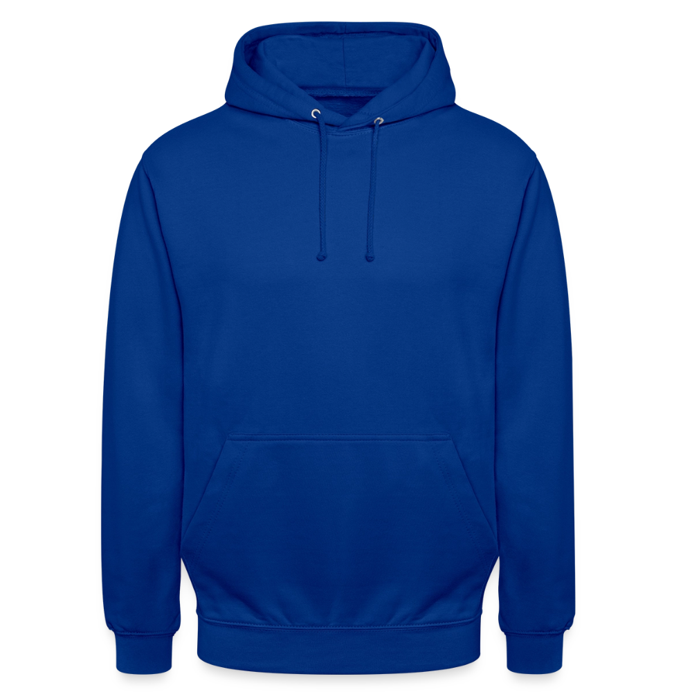 Unisex Hoodie - personalisierbare Vorder- und Rückseite - Royalblau