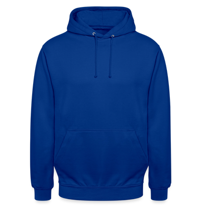 Unisex Hoodie - personalisierbare Vorder- und Rückseite - Royalblau
