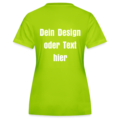 JAKO Frauen Trikot Team - personalisierbare Vorder- und Rückseite - Neongrün