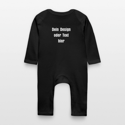 Baby Bio Strampler - personalisierbar - Schwarz