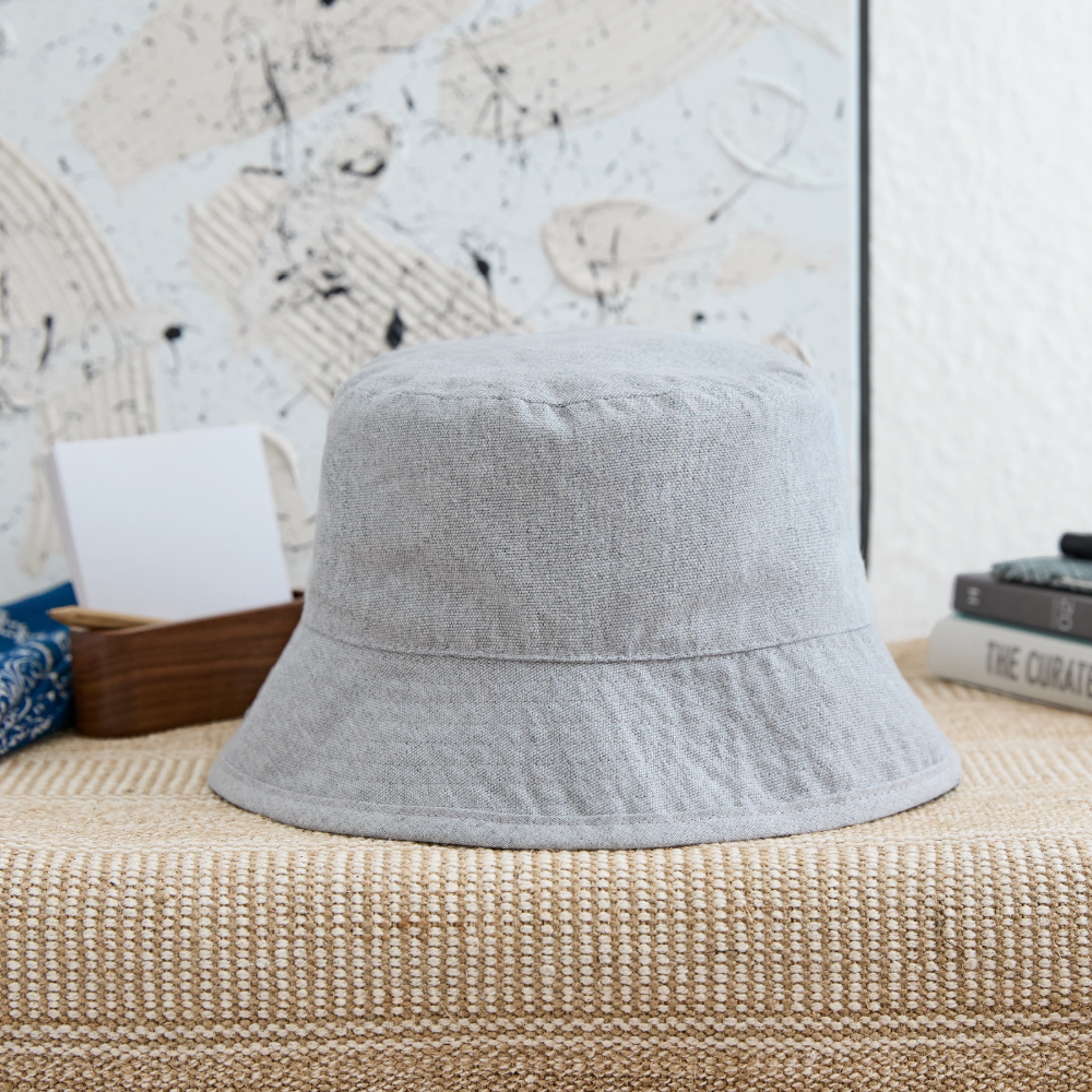 Stanley/Stella recycelter Bucket Hat - personalisierbar - Grau meliert