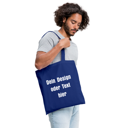 Stoffbeutel aus 100% Baumwolle - personalisierbar - Royalblau