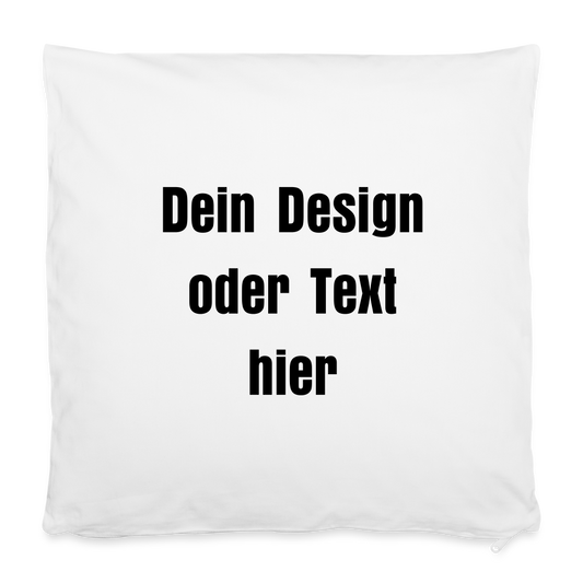 Kissenbezug 40 x 40 cm - personalisierbar - Weiß