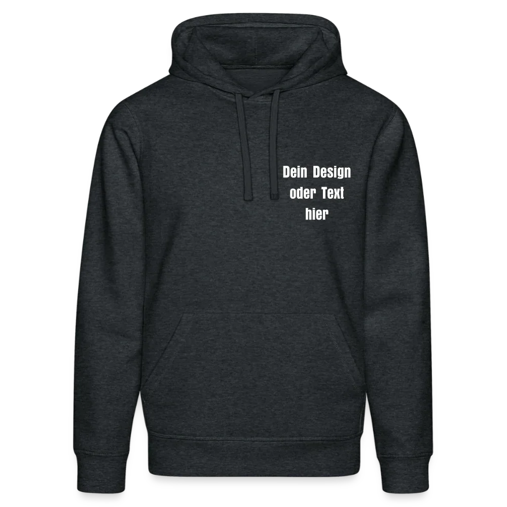 Stanley/Stella Unisex Bio-Hoodie DRUMMER - personalisierbare Vorder- und Rückseite - Dunkelgrau meliert