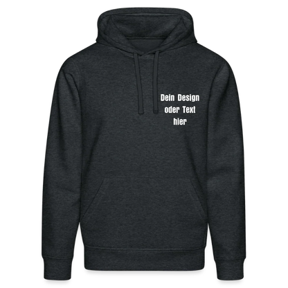 Stanley/Stella Unisex Bio-Hoodie DRUMMER - personalisierbare Vorder- und Rückseite - Dunkelgrau meliert