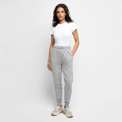 Frauen Premium Bio Jogginghose - personalisierbar - Grau meliert