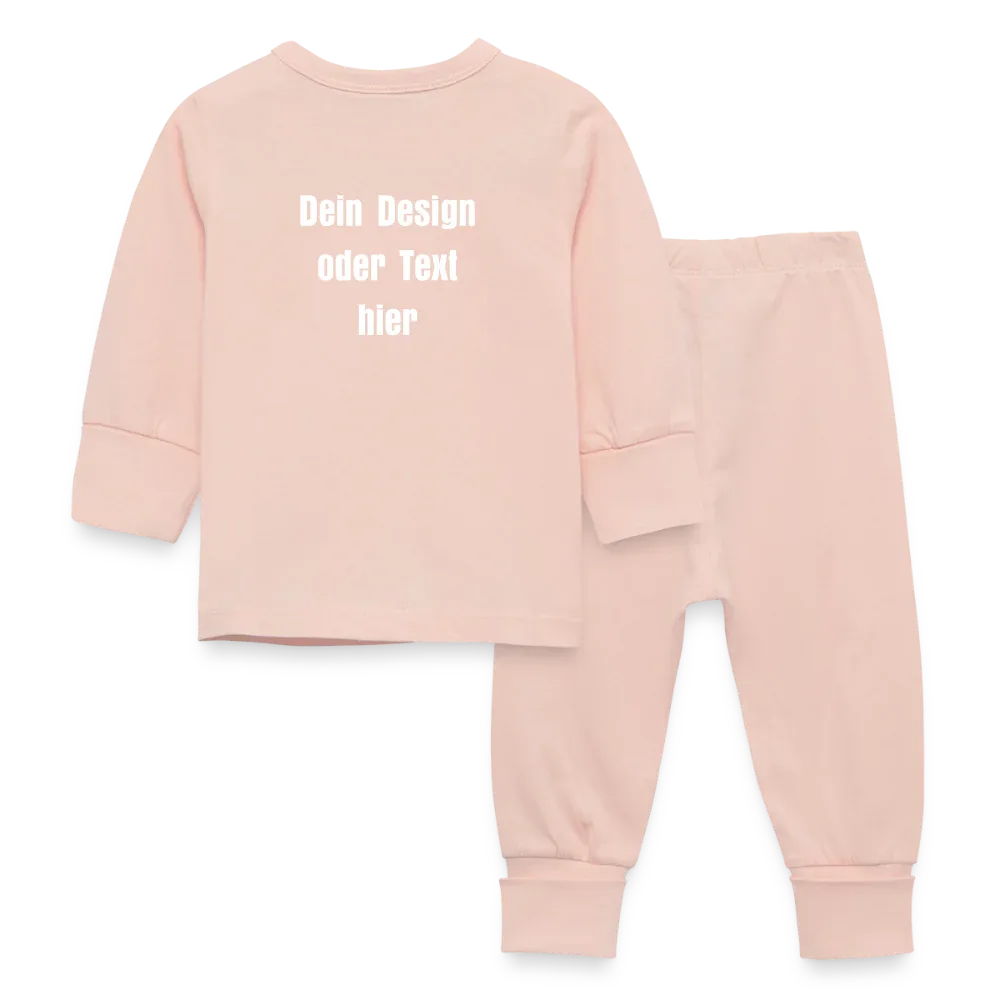 Baby Schlafanzug - Vorder- und Rückseite personalisierbar - Kristallrosa