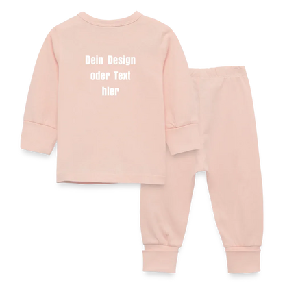 Baby Schlafanzug - Vorder- und Rückseite personalisierbar - Kristallrosa