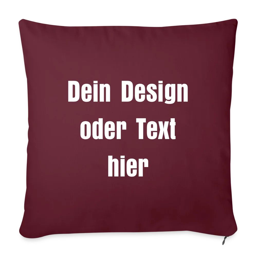 Sofakissen mit Füllung 44 x 44 cm - personalisierbar - Burgunderrot