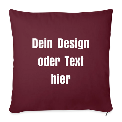 Sofakissen mit Füllung 44 x 44 cm - personalisierbar - Burgunderrot