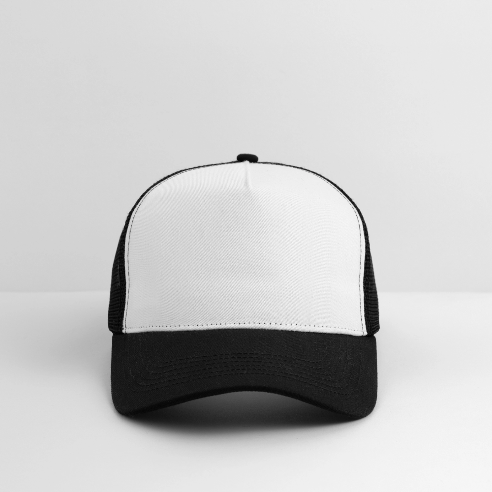 Trucker Cap - personalisierbar - Weiß/Schwarz