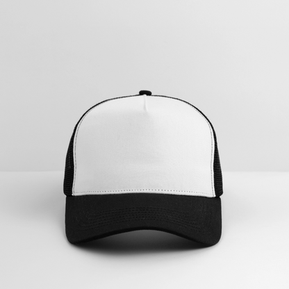 Trucker Cap - personalisierbar - Weiß/Schwarz