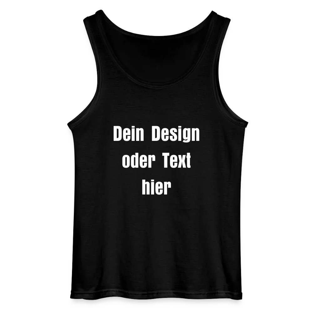 Gildan Männer Tank Top - personalisierbar - Schwarz