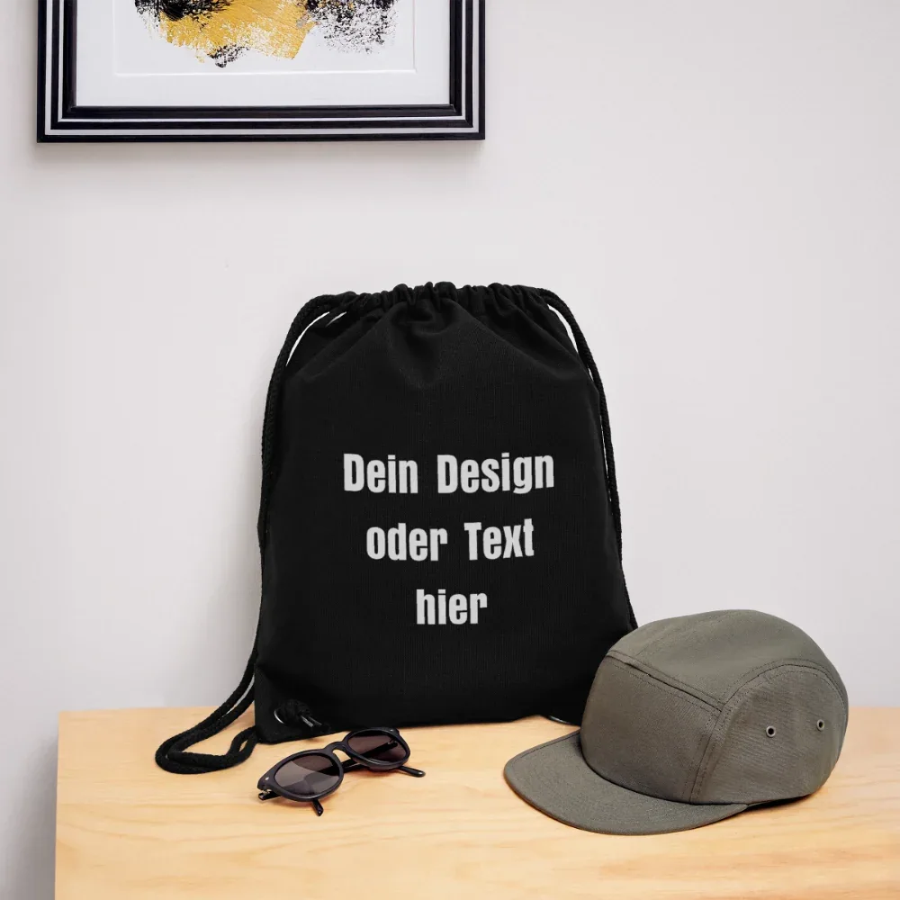 Stanley/Stella recycelter Gym Bag - personalisierbar - Schwarz