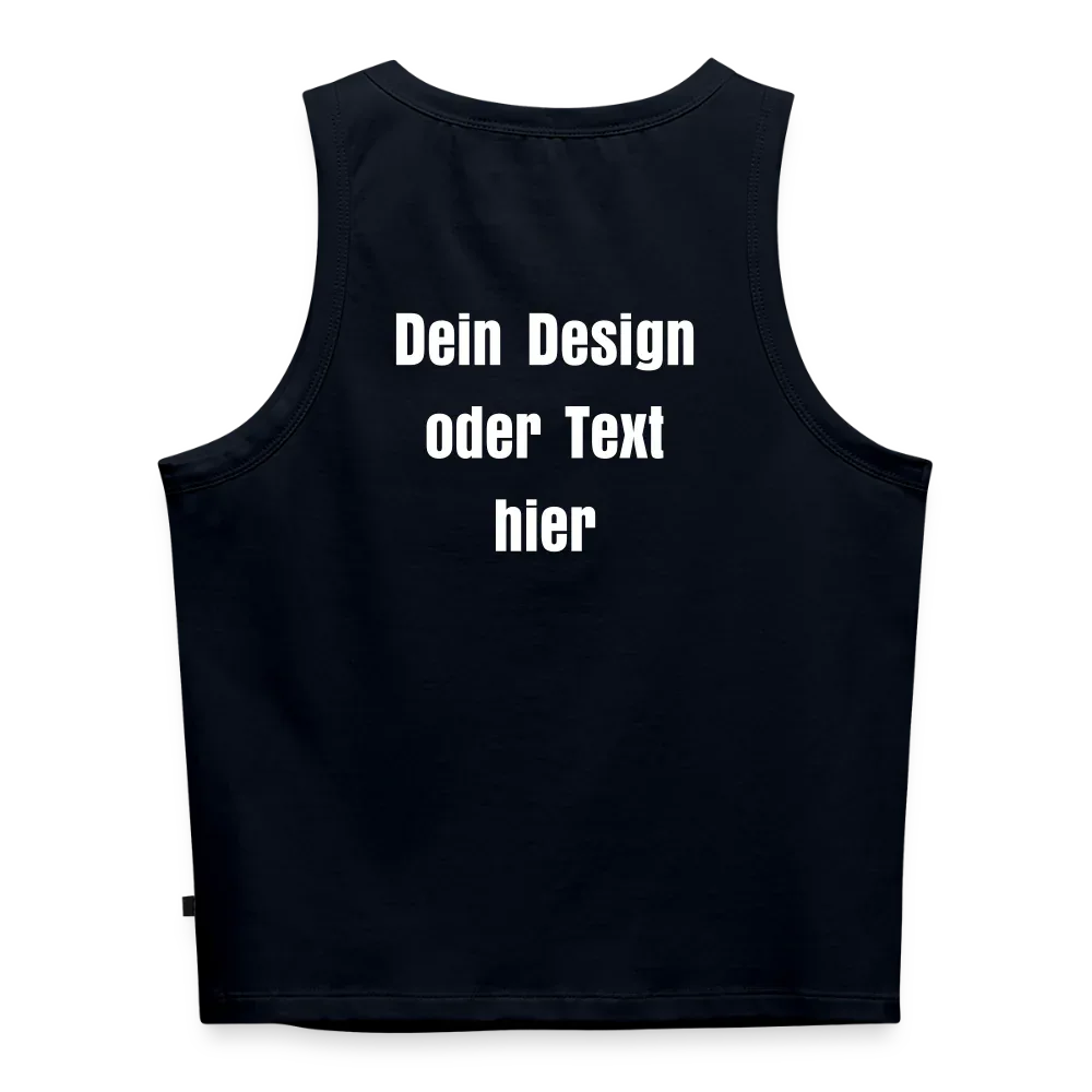 Frauen Cropped Tank Top - personalisierbar - Navy