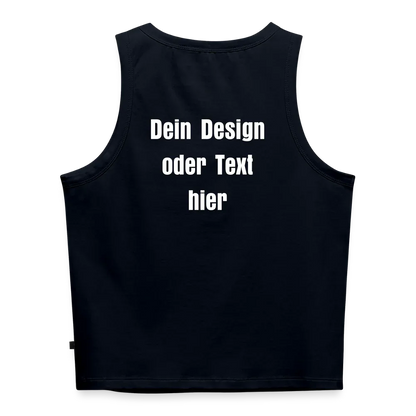 Frauen Cropped Tank Top - personalisierbar - Navy