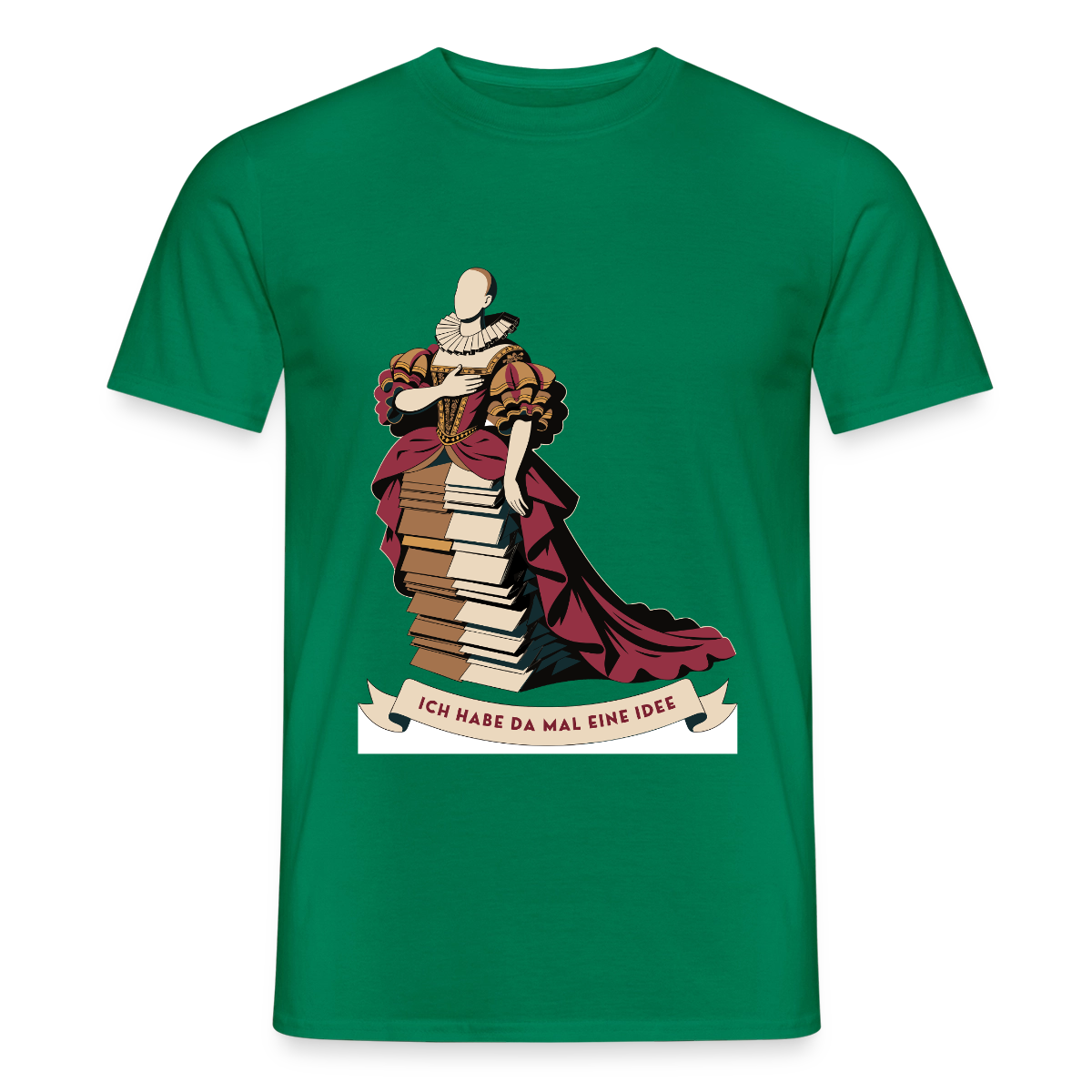 "Ich habe da mal eine Idee. Barock-Motiv" Motiv-T-Shirt für Männer, Farbe Kelly Green