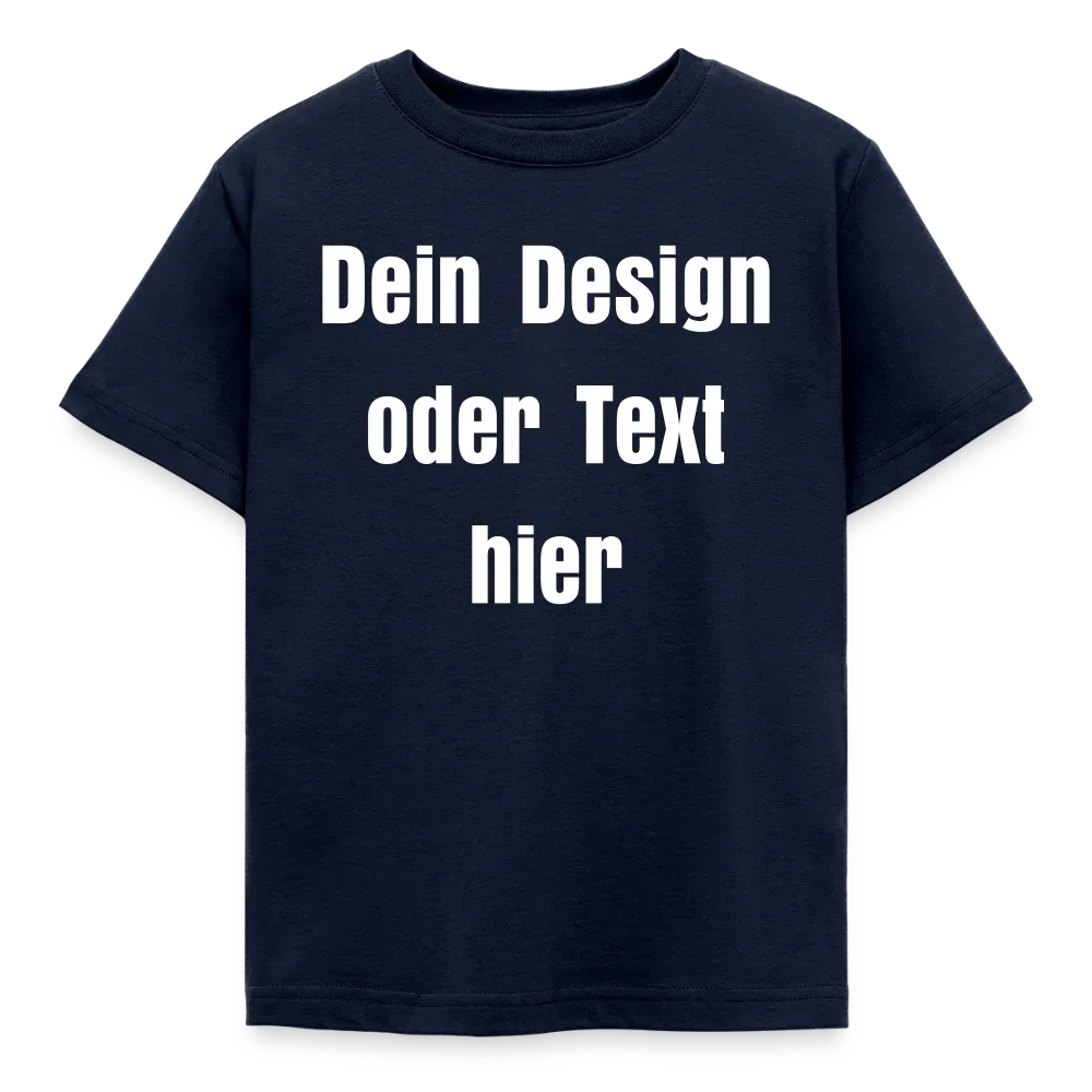 Kinder T-Shirt - personalisierbare Vorder- und Rückseite - Navy