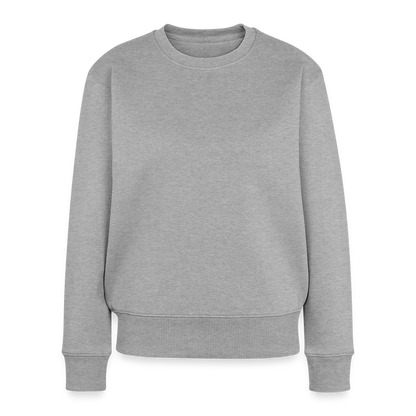 Frauen Premium Pullover - personalisierbar - Grau meliert