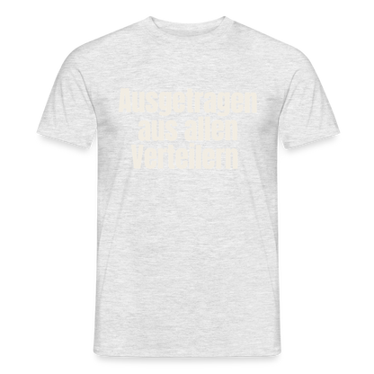 "Ausgetragen aus allen Verteilern" Motiv-T-Shirt für Männer, Farbe Grau meliert