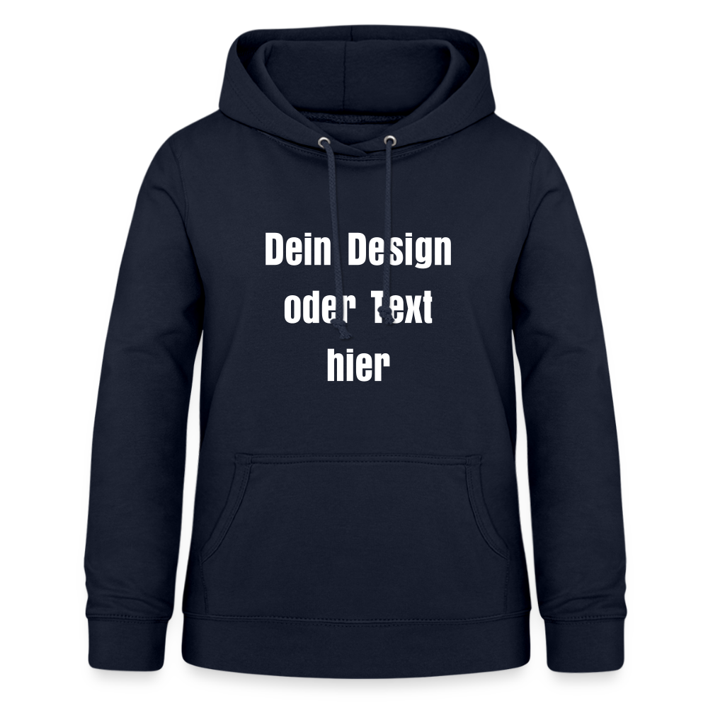 Frauen Hoodie - personalisierbare Vorder- und Rückseite - Navy