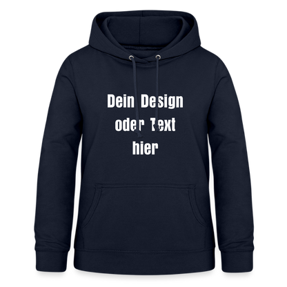 Frauen Hoodie - personalisierbare Vorder- und Rückseite - Navy