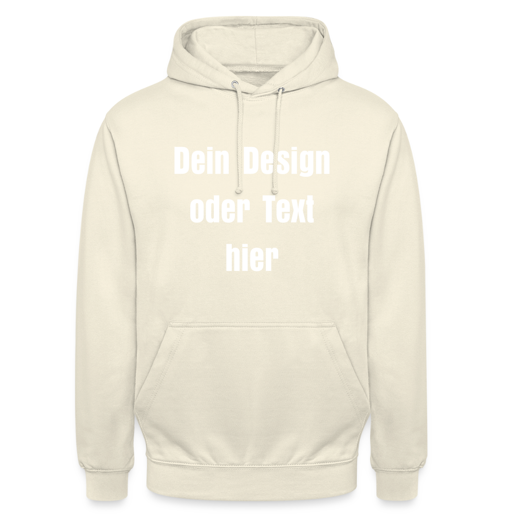 Unisex Hoodie - personalisierbare Vorder- und Rückseite - Vanille-Milchshake