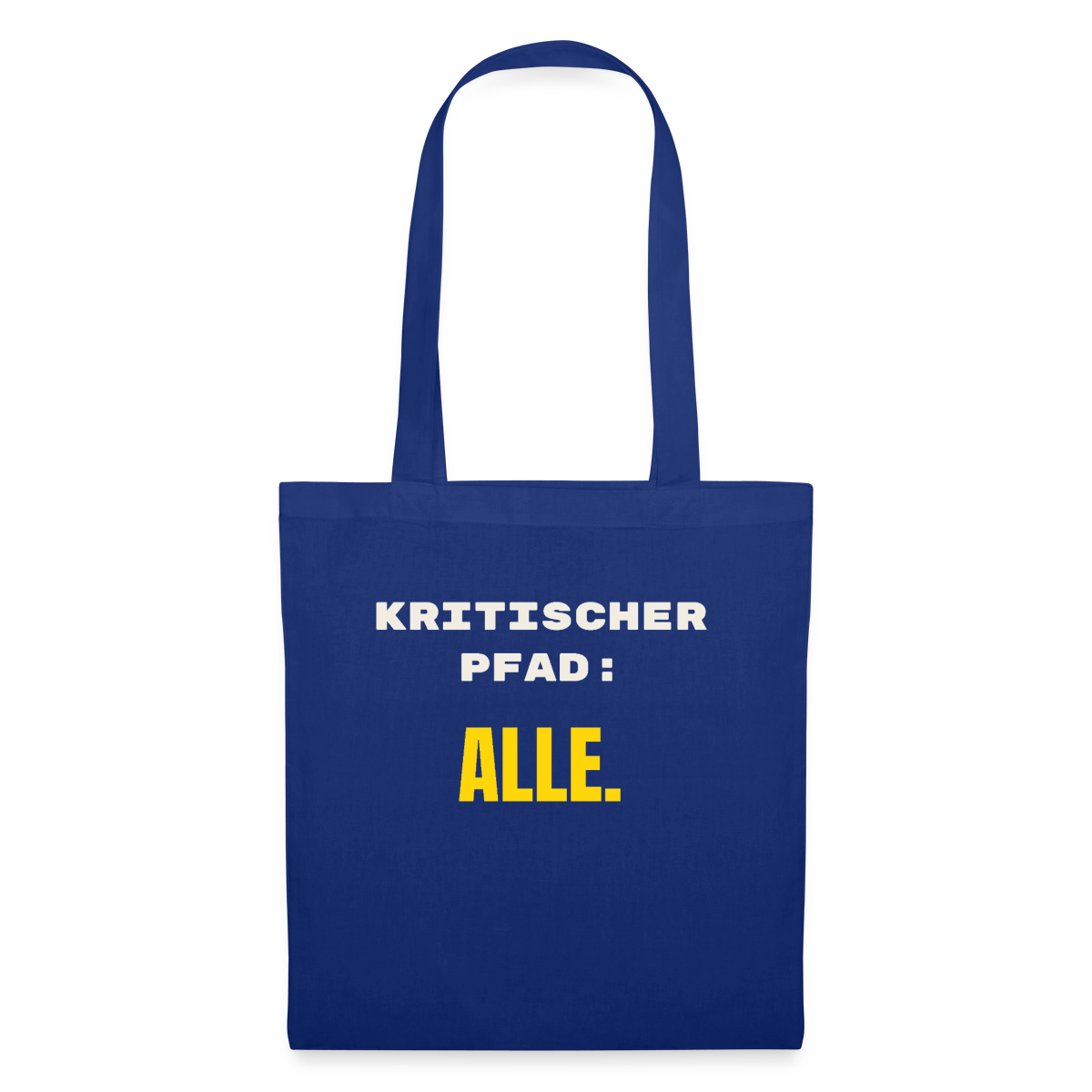 Kritischer Pfad: alle. Stoffbeutel, Farbe Royalblau