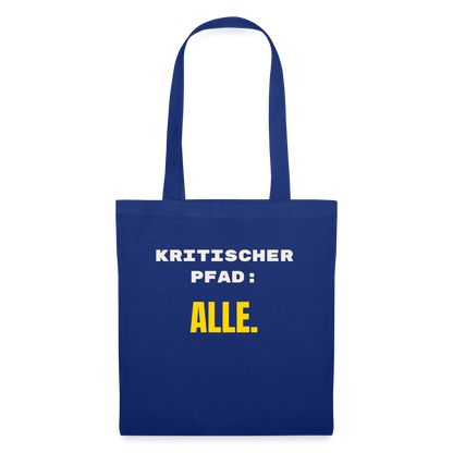 Kritischer Pfad: alle. Stoffbeutel, Farbe Royalblau