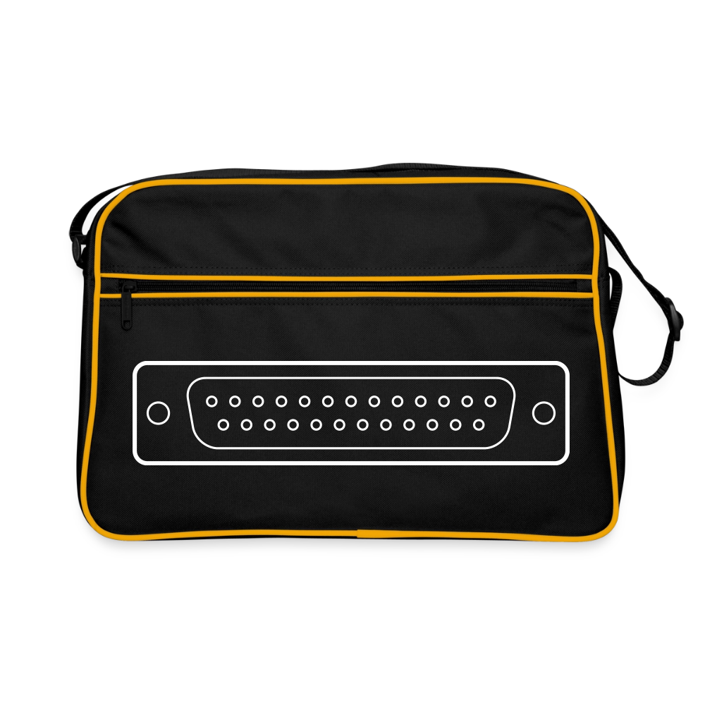 DB-25 LPT1 Retro Tasche - Schwarz/Gold