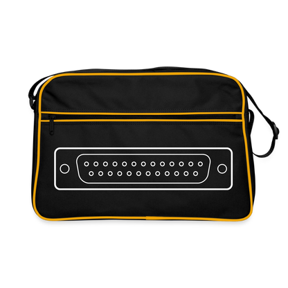 DB-25 LPT1 Retro Tasche - Schwarz/Gold