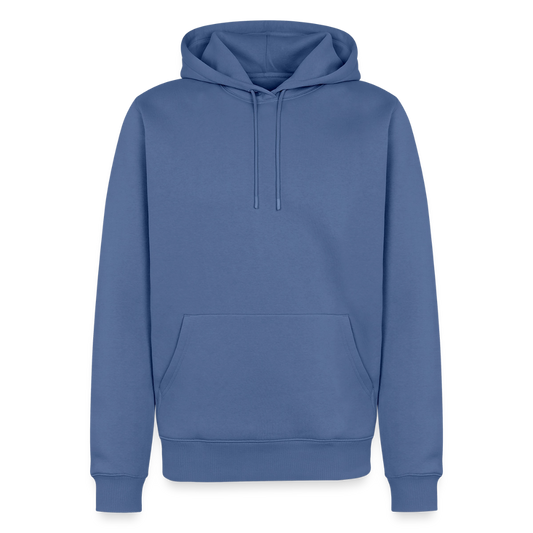 Männer Premium Hoodie - personalisierbare Vorder- und Rückseite - Taubenblau