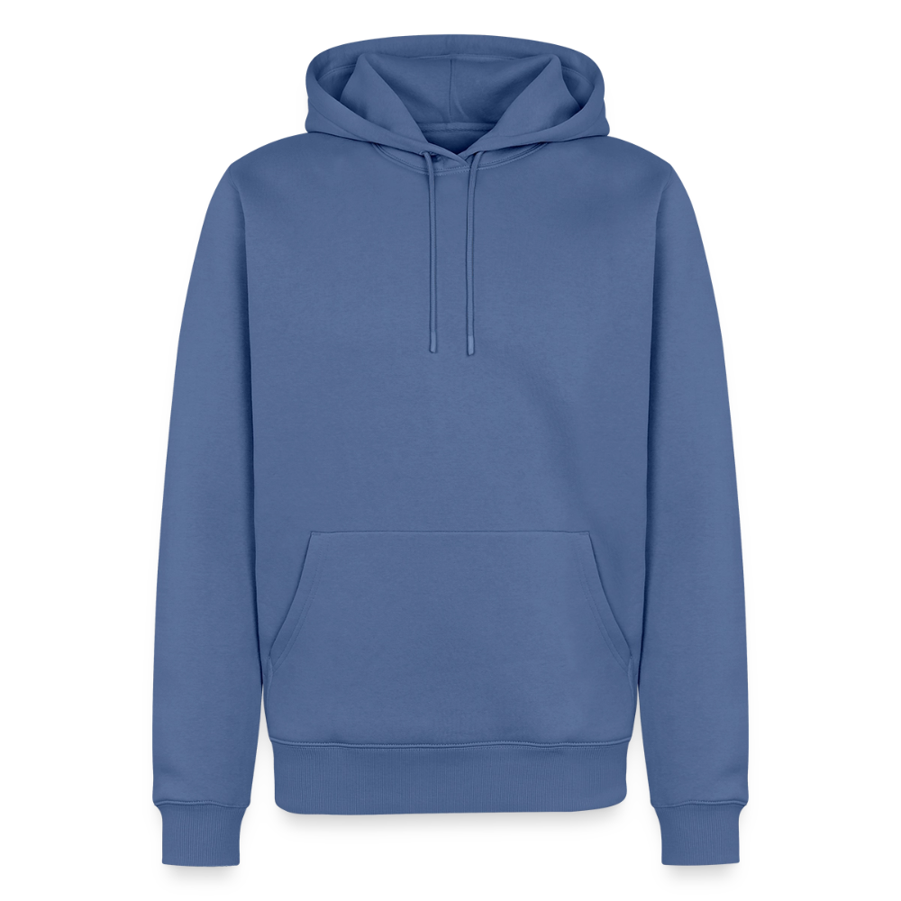 Männer Premium Hoodie - personalisierbare Vorder- und Rückseite - Taubenblau