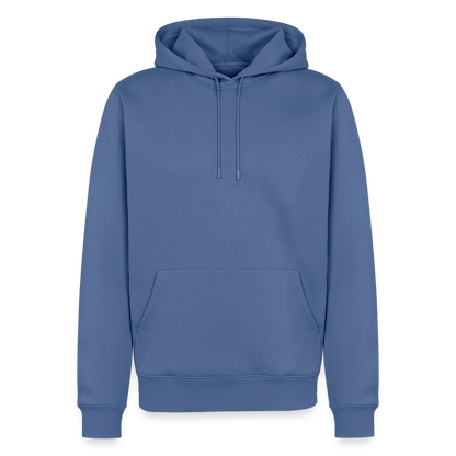 Männer Premium Hoodie - personalisierbare Vorder- und Rückseite - Taubenblau