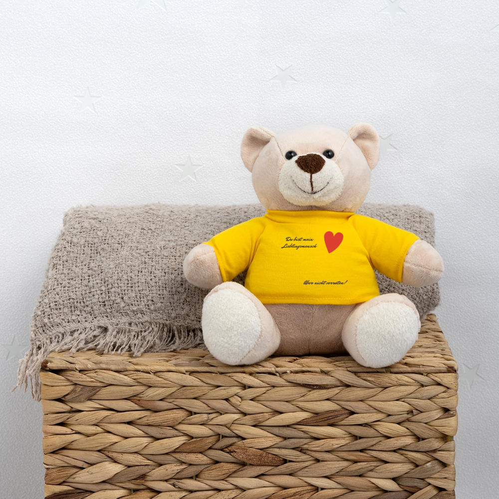 Teddy - personalisierbar - Sonnengelb