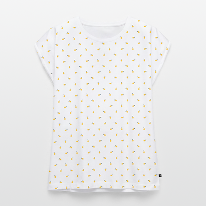All-over-Print Frauen Premium Organic T-Shirt - Weiß/Zitronengelb