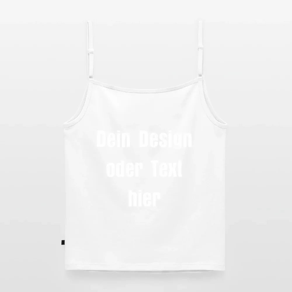 Frauen Spaghetti Tank Top - personalisierbar - Weiß