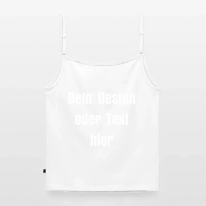 Frauen Spaghetti Tank Top - personalisierbar - Weiß