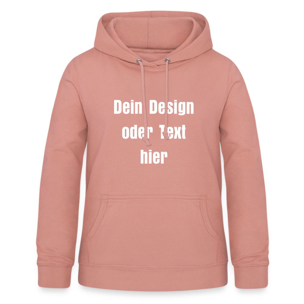 Frauen Hoodie - personalisierbare Vorder- und Rückseite - Altrosa