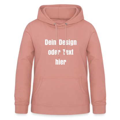 Frauen Hoodie - personalisierbare Vorder- und Rückseite - Altrosa