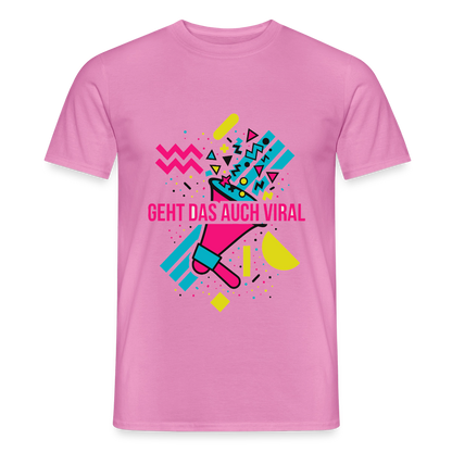 Geht das auch viral? Memphis-Motiv Motiv-T-Shirt für Männer, Farbe Pink