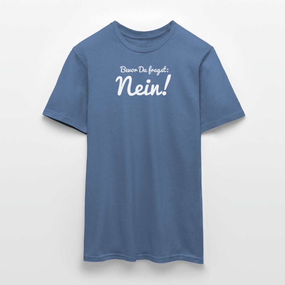 "Nein" Motiv-T-Shirt für Männer - Taubenblau 