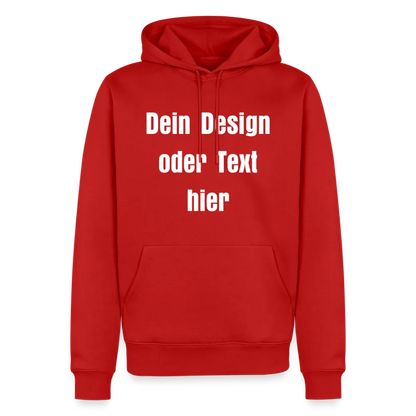 Männer Premium Hoodie - personalisierbare Vorder- und Rückseite - Rot