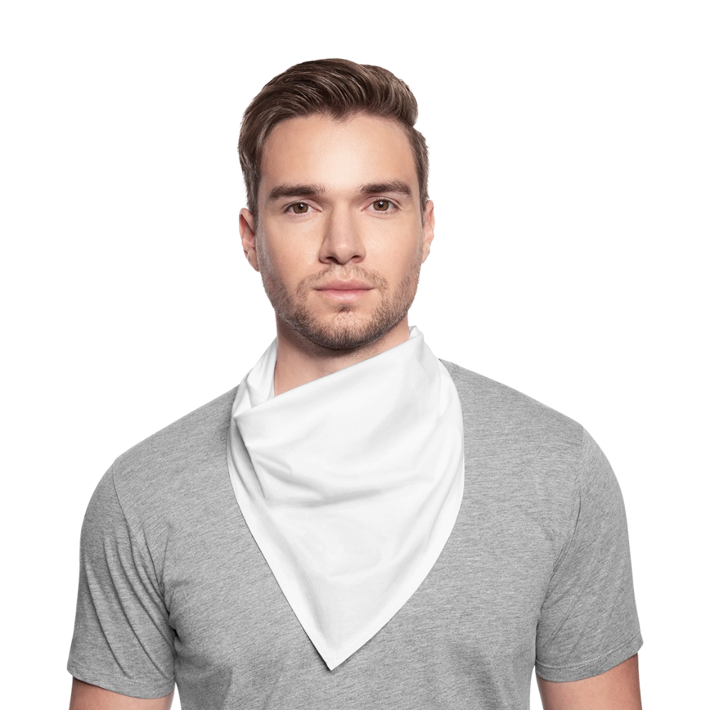 Bandana 100% Baumwolle für Sie und Ihn - personalisierbar - Weiß