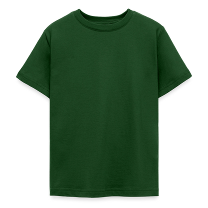 Teenager T-Shirt - personalisierbare Vorder- und Rückseite - Forstgrün 